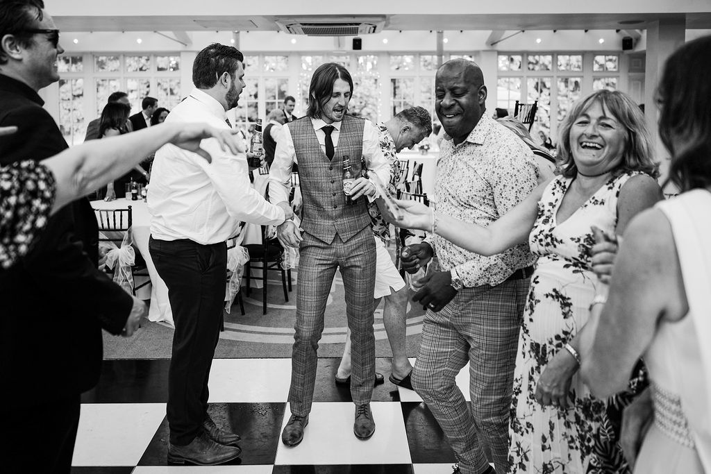 Guests dancing, Swynford Manor wedding